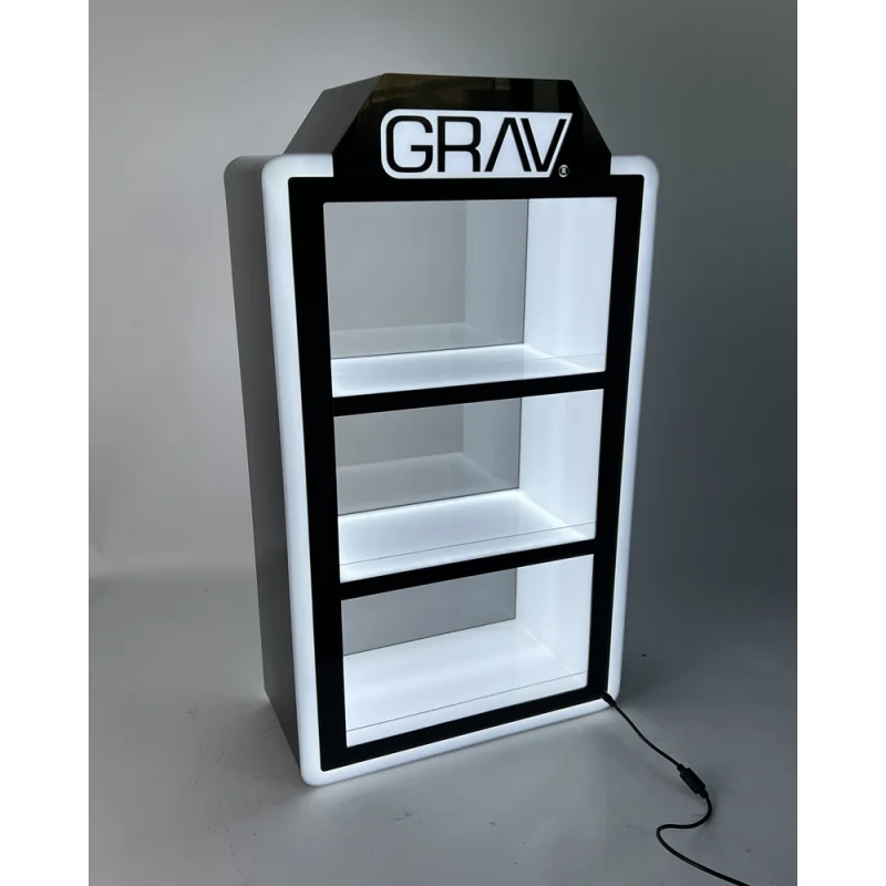 Custom.Smoke Shop مكافحة الأعلى LED مضاءة الاكريليك عرض التدخين الملحقات عرض خزانة الوقوف