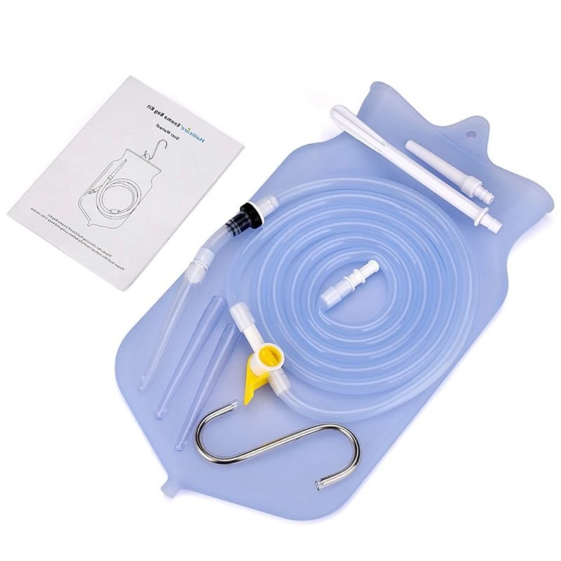 Beauty 3X 2000Ml Constipation Flusher Feminine Hygiene Enema Bag Sets For Colon Cleansing Silicone Hose Health Cleaner Kit
