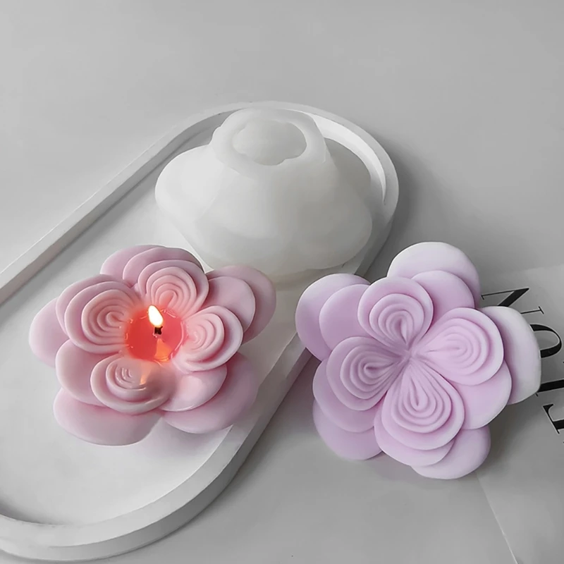 Moule artisanal en résine époxy Rose Flexible, moules à fleurs en Silicone pour décoration gâteaux fabrication en