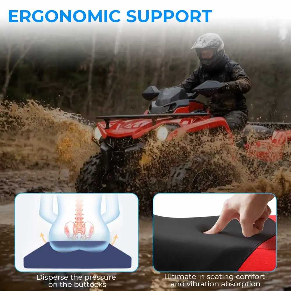 ATV Seat Pad Waterproof Driver Passenger Seat Cover For Can‑Am Outlander 400 450 500 570 650 850 1000R & MAX Accessories