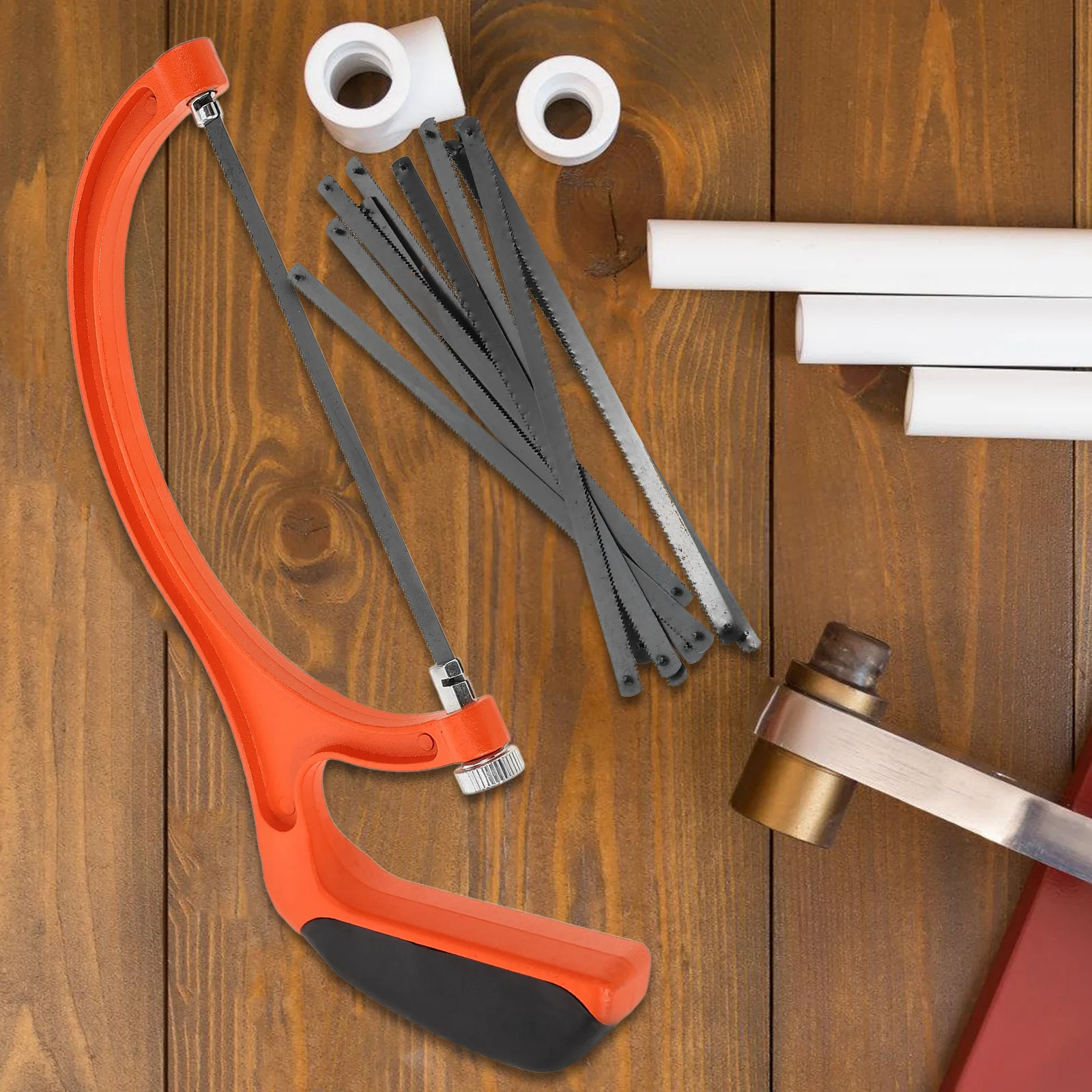 1 Set Portable Mini U-Shaped Hacksaw For Wood Cutting Ergonomic Handle Diy Bow Tool Lightweight Compact Design Small Size Diy