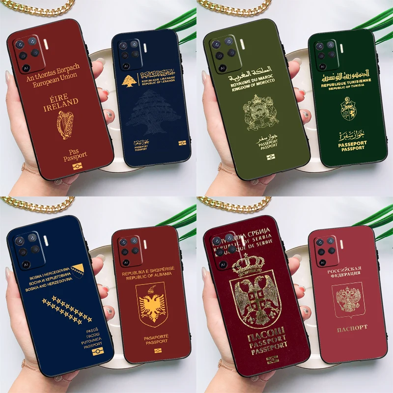 Algerian Russia Serbian Spain Passport Phone Case For OPPO A15 A16 A5S A5 A9 A31 A53 A53S A52 A72 A83 A91 A93 A54 A74 A94 Cover