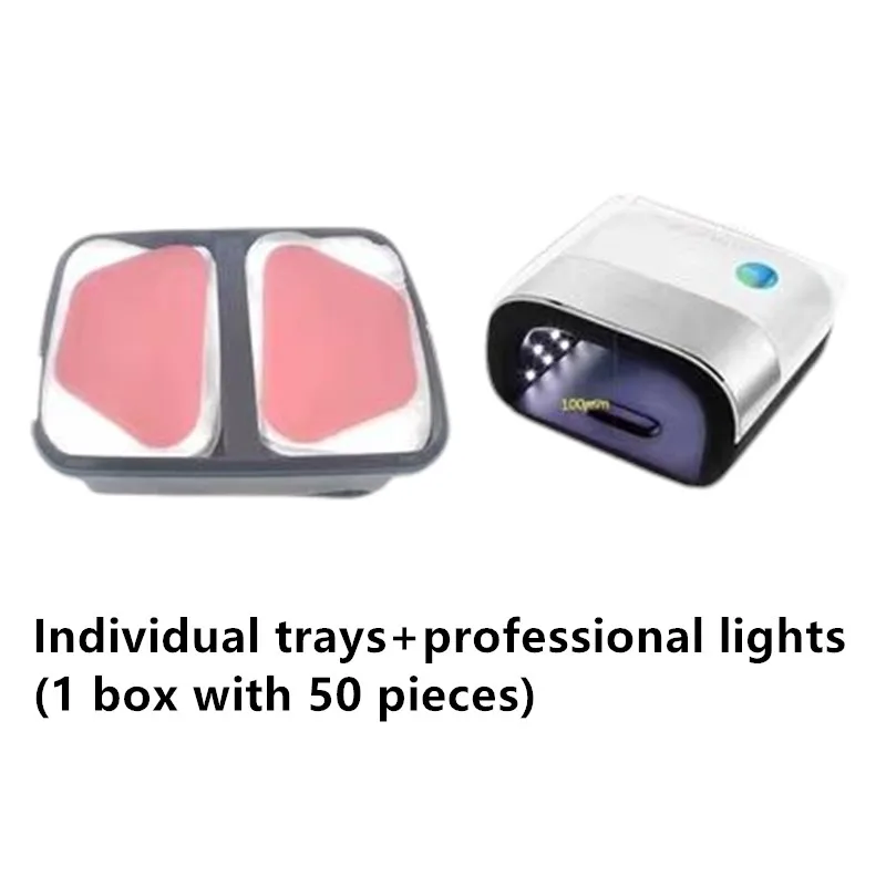 Pink Custom Light Curing Tray Dental Laboratory Light Cure Material Base Plate Trays for Accurate Impressions And Ceramics