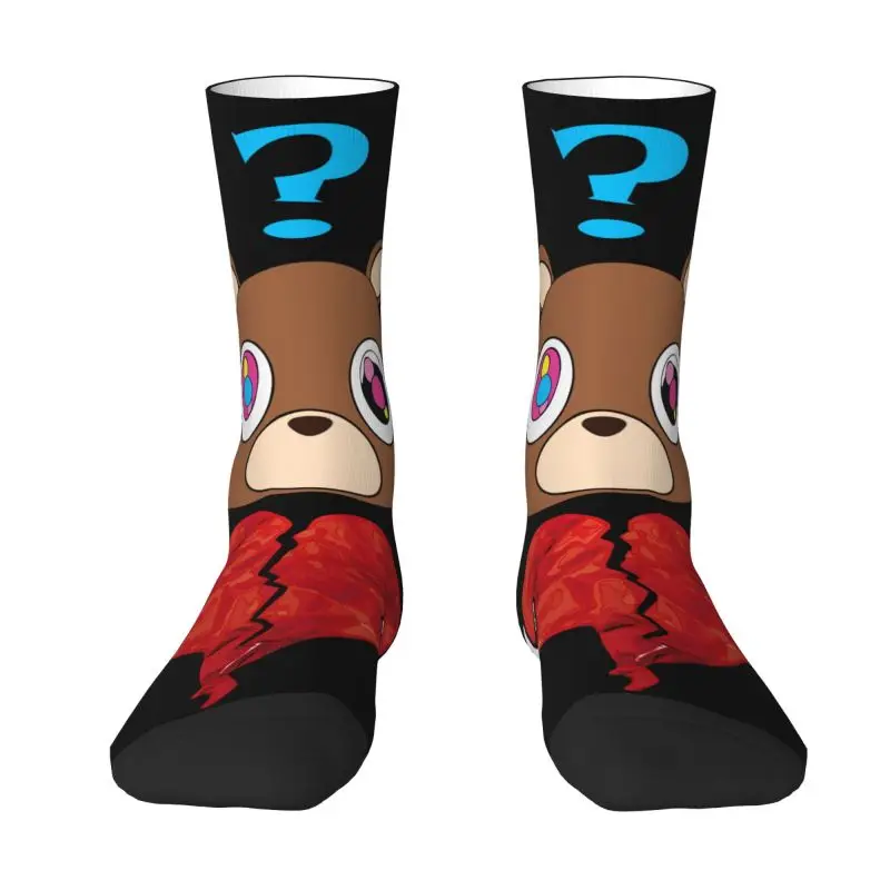 

Kawaii Kanye West Bear Heart Break Socks Women Men Warm 3D Printing Football Sports Crew Socks