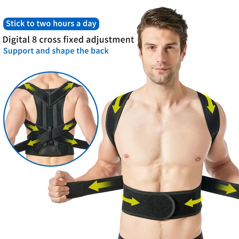 3XL 4XL Alloy Plate Shoulder Pain Back Brace Orthopedic Scoliosis Posture Correction Support Belt For Student Children Women Men