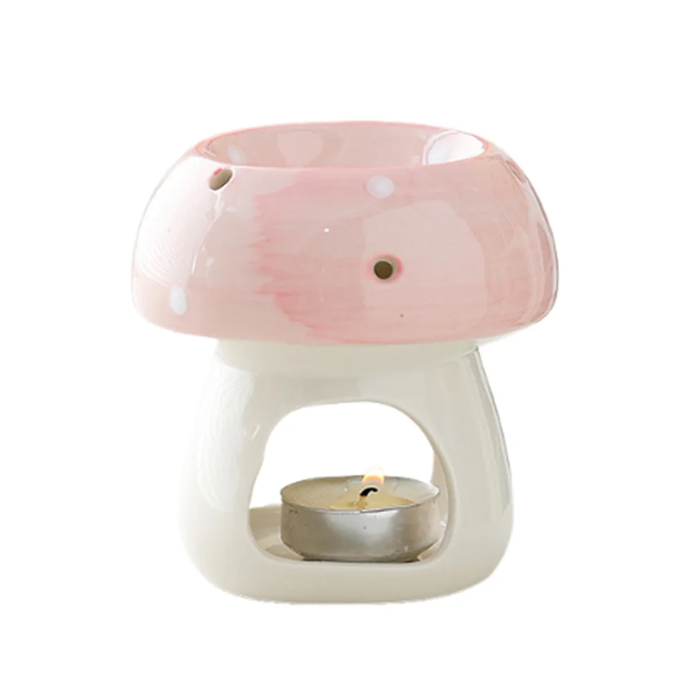 

Cute Mushroom Candle Holder Cartoon Romantic Candle Essential Oil Burner Anti-slip Crafts Mushroom Incense Burner Yoga Studio