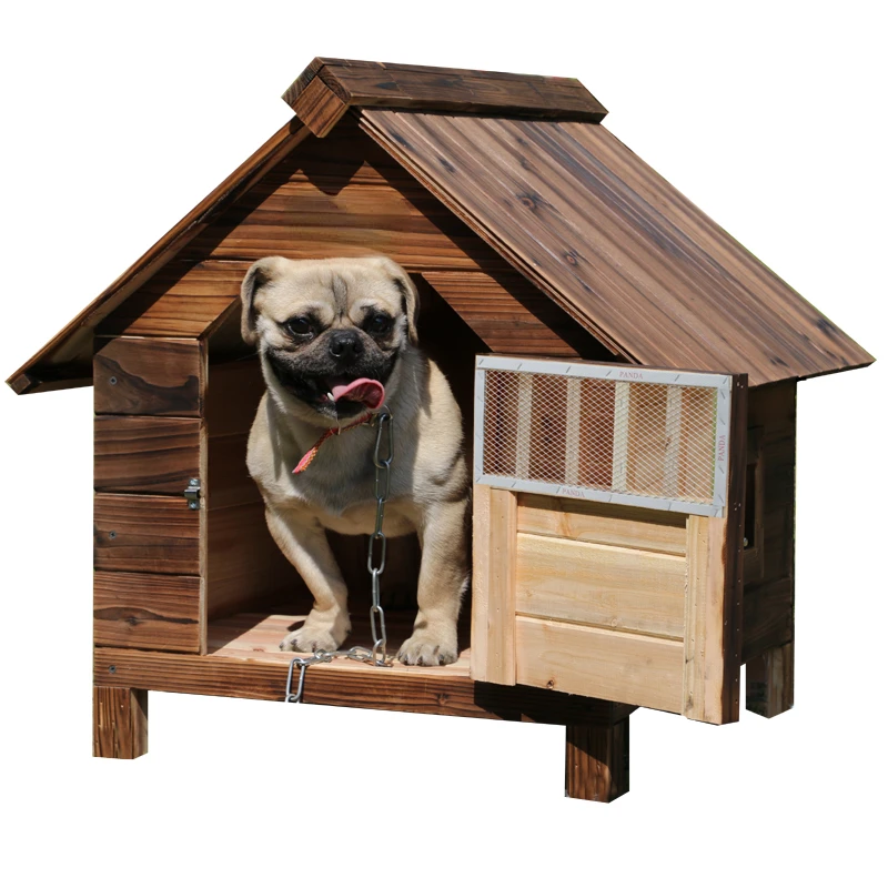 Rainproof and waterproof outdoor solid wood outdoor large dog house kennel cat litter