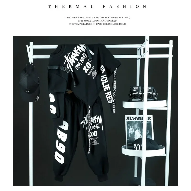 Hip-hop Costumes for Boys,Drum Performance Costumes,Girls Performance Costumes, Baseball Sportswear,hiphop Clothes Kids