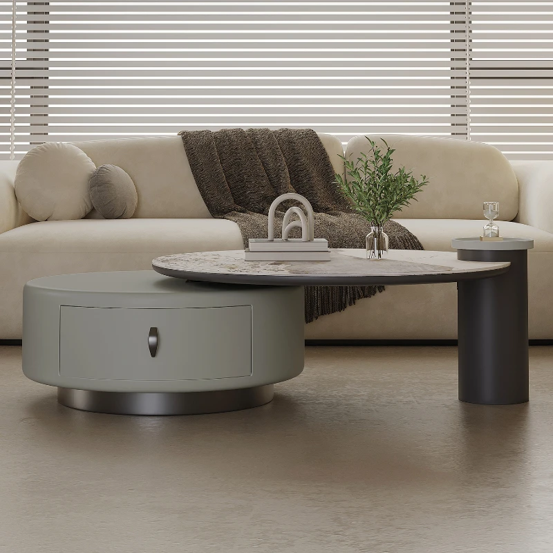 High-End Affordable Luxury Modern Coffee Table Small Apartment Creative round Tea Table