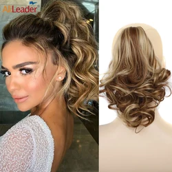 Alileader-High Puffy Ponytail Extensão Hairpiece para Mulheres, Sintético Rabo De Cavalo Curto, Garra Clip, Cabelo Falso