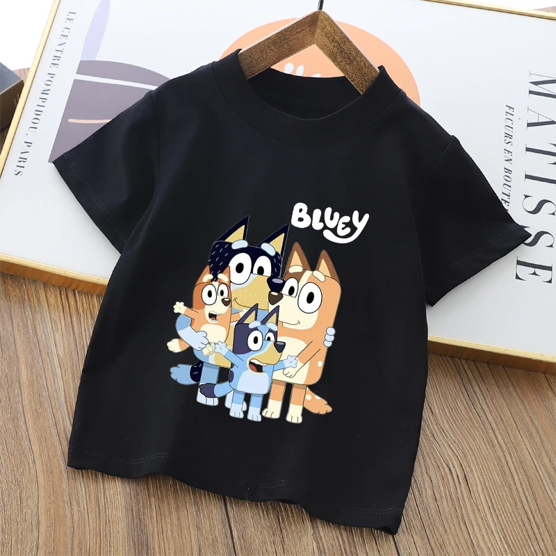 

Blueys Children's Short Sleeve Breathable Loose Comfortable T-shirt Cartoon Anime Pattern Short Sleeve Children's Birthday Gift