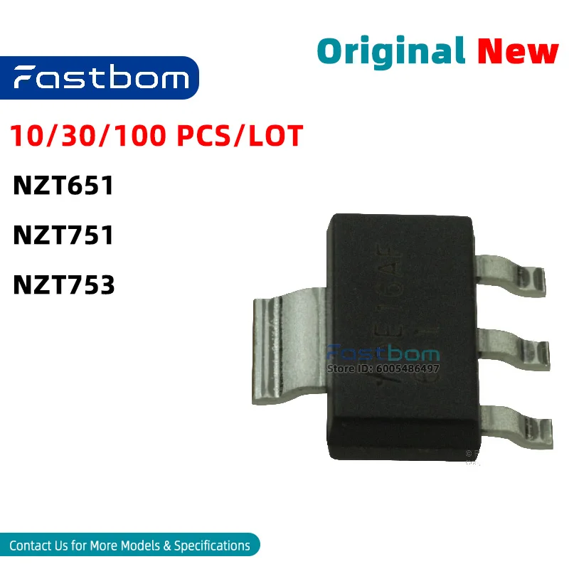 NZT651 NZT751 NZT753 TO-261-4 NPN TR TRANSISTOR New Original