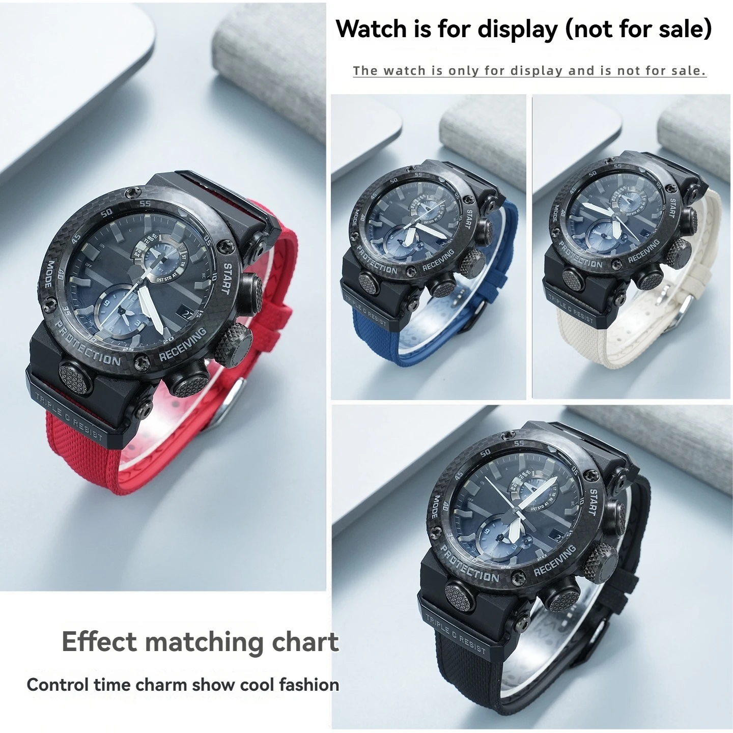 High Quality Fluororubber Watch Strap Waterproof Replacement Band for Casio G-SHOCK GWR-B1000 Gravitymaster 5588 Accessories