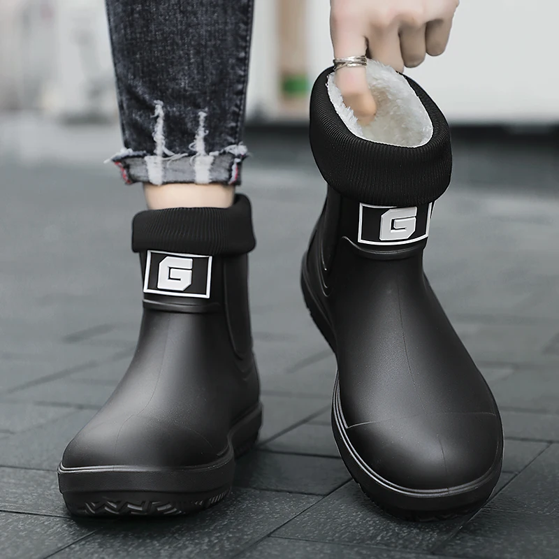 Rainy Season Savior - Anti-slip, Waterproof, Fleece-lined, Detachable Multi-color Rain Boots - Comfortable, Versatile and Trendy