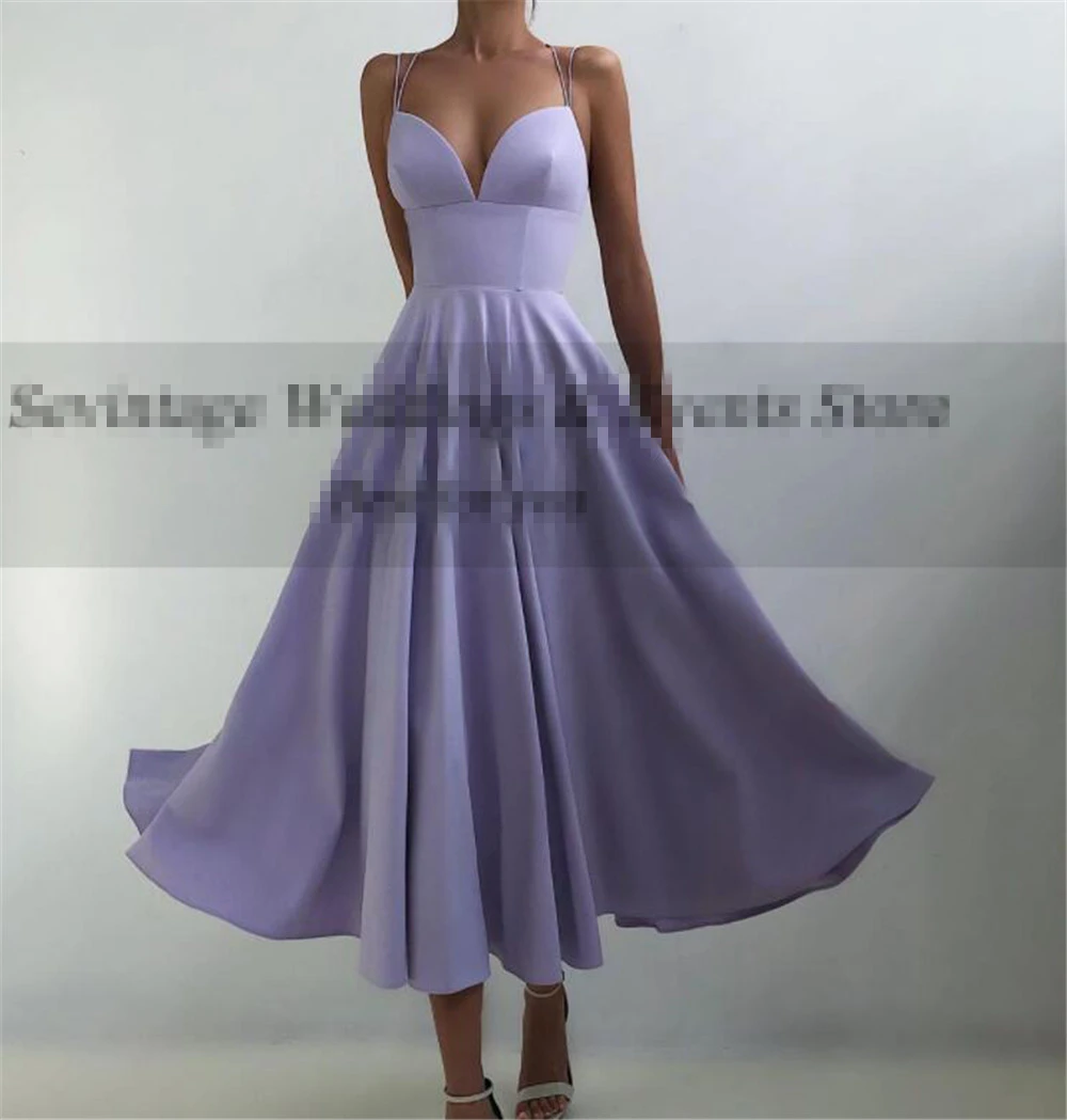 

Customized Evening Dress Purple Deep V-Neck Zipper Back A-Line Ankle-Length Plus size Women Formal Party Gown H991