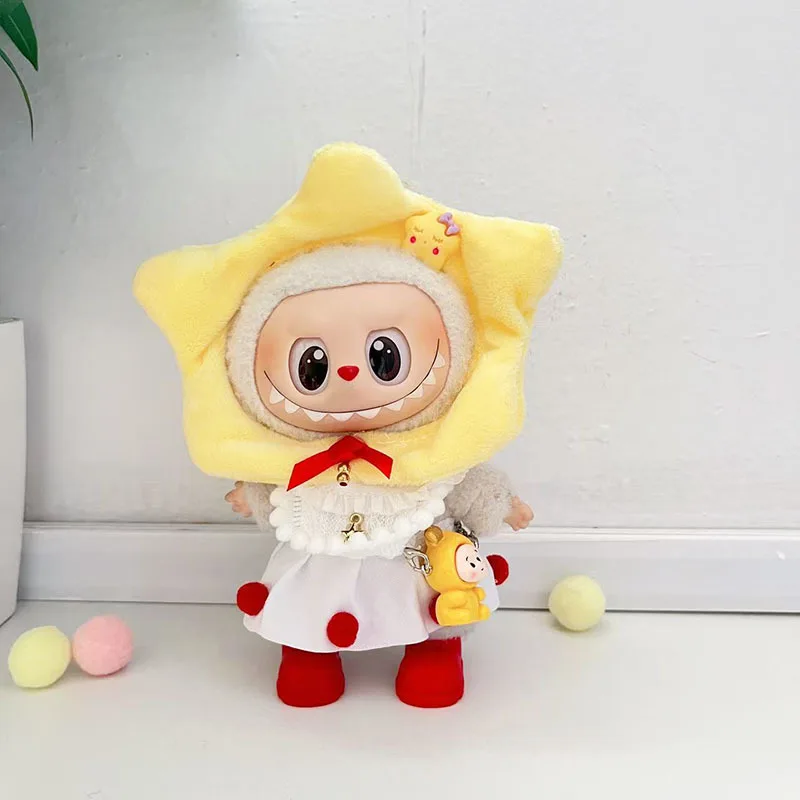 

17cm Labubu 1-3 Gen Doll Outfits | Trendy Star Wish Clown Set | Clothes for Labubu Pendants Accessories