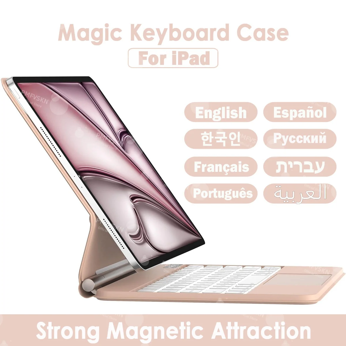 

Magic Keyboard For iPad Pro 11 13 2024 M4 Pro 12.9 Case For iPad Air 7 2025 11 13 inch Air 6 Air 5/4 10.9 10th Gen 11th A16 2025