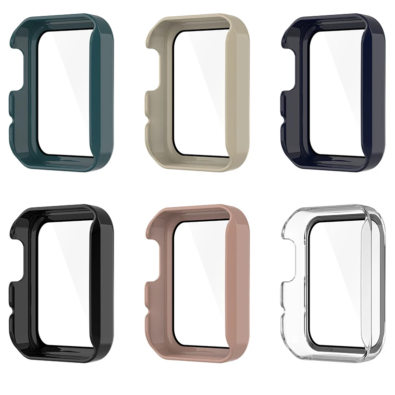 Pc Case + Glas Voor Xiaomi Redmi Horloge 4 3 2 1 Tpu Anti-Kras Film Bumper Beschermhoes Voor Xiaomi Redmi Horloge 4 3 2 1 Lite