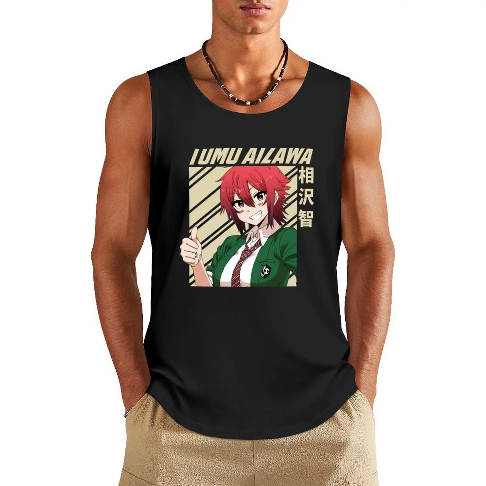 

Tomo Aizawa Tank Top sleeveless shirt man Men's summer clothes Men's clothing gym t-shirts