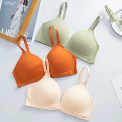 Maternity Large Size Nursing Bra Without Wire Rims Simple Solid Color Underwear Breathable Cotton Soft Maternity Underwear