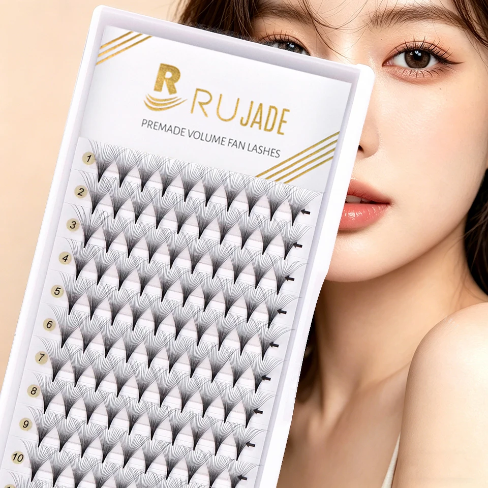 

Rujade Pointy Thin Base Premade Eyelash Fans Professional Salon Quality Pre-fanned Volume Lashes 3D 5D 8D 10D 16D Lash Extension