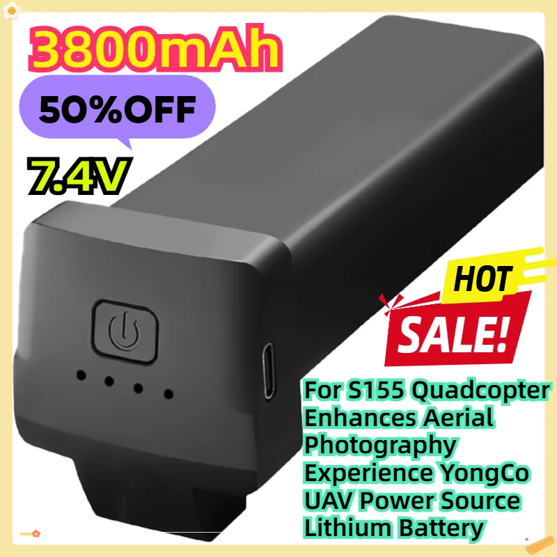 

For S155 Quadcopter Enhances Aerial Photography Experience YongCo 3800mAh 7.4V UAV Power Source Lithium Battery