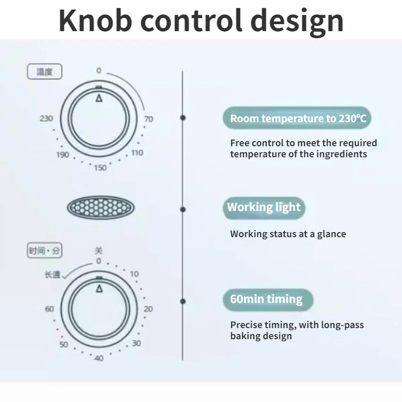 Mini horno eléctrico para el hogar, dispositivo Vertical para hornear pasteles, patatas dulces, 12L de capacidad, novedad