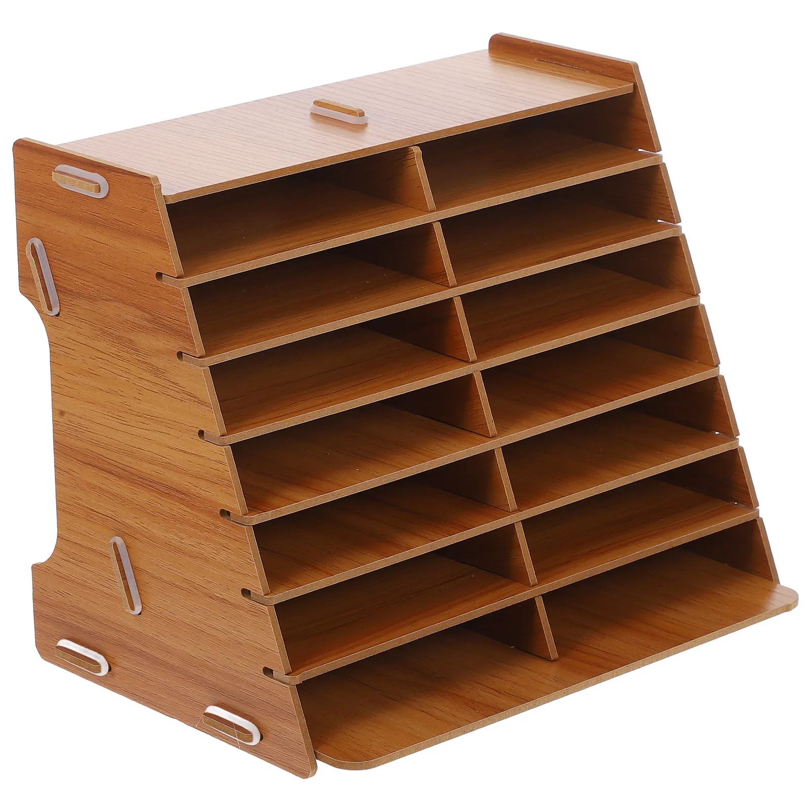 Wooden Mobile Phone Display Box Desktop Storage Organizer Phone Holder Temporary Storage Holder for Office Classroom Repair Shop