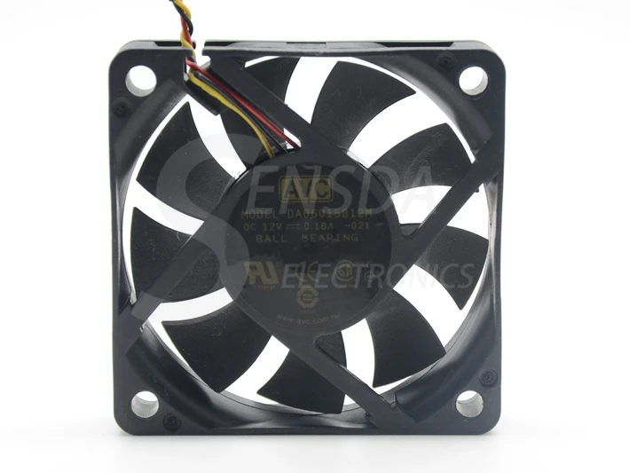 Original For AVC DA06015B12M 60*60*15 mm DC 12V 0.18A 3-pin axial server inverter TV Set  cooling fan