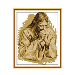 The praying Jesus  cross stitch kit people 18ct 14ct 11ct count print canvas stitches embroidery DIY handmade needlework