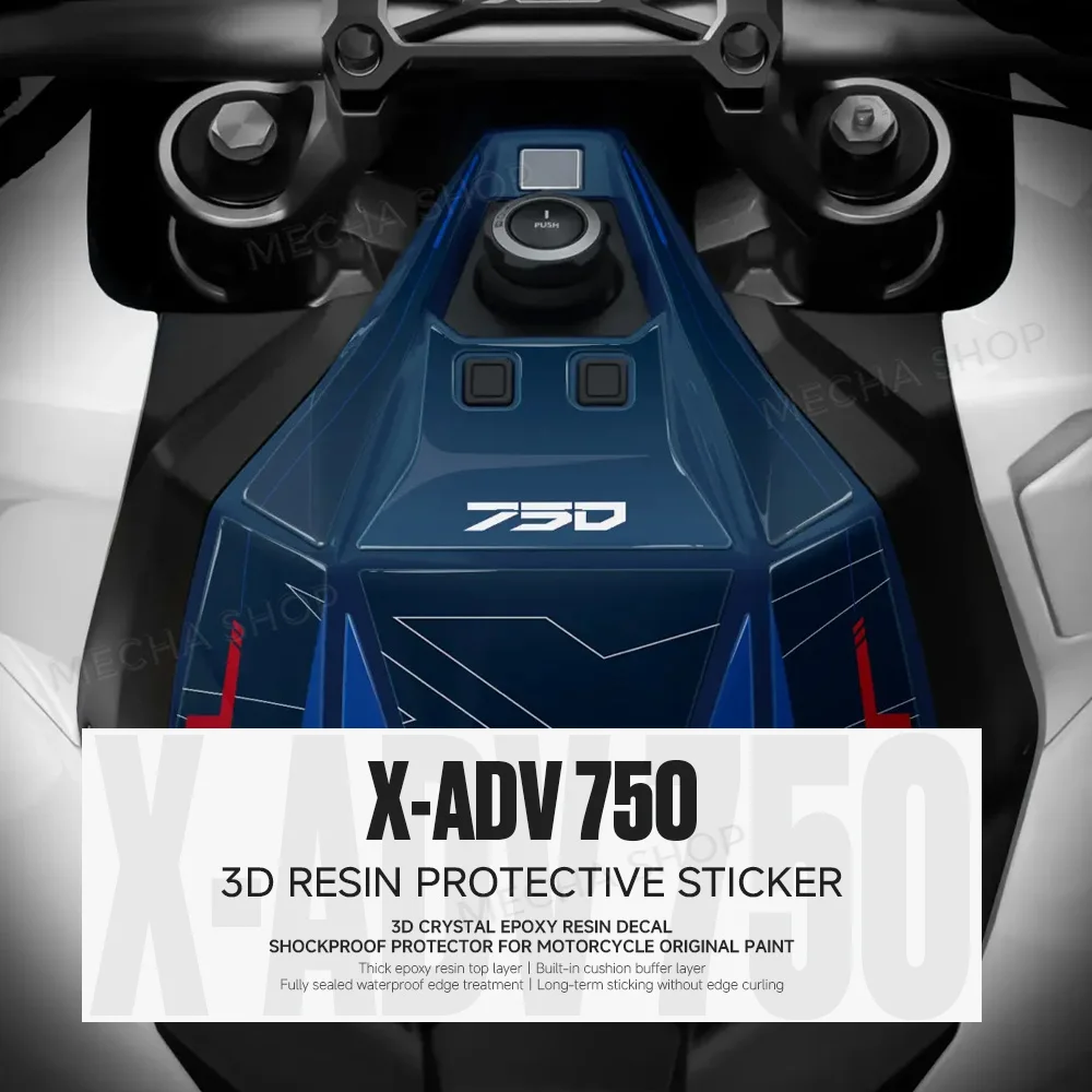 For XADV750 X ADV 750 2026 Motorcycle Accessories Central Area Decal Kit 3D Resin Sticker Protection Kit