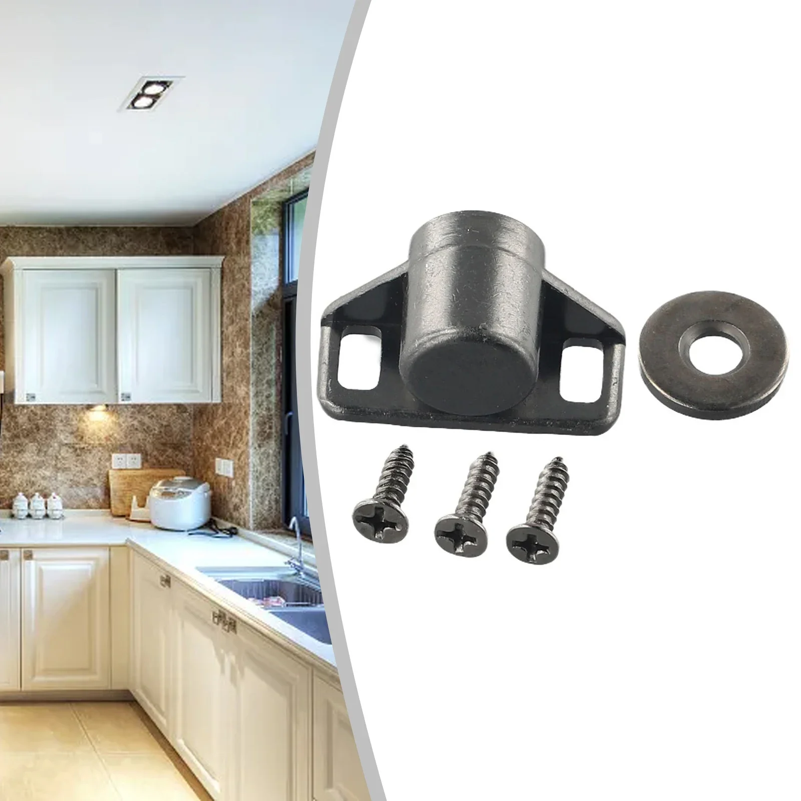 Cupboard Closer Cabinet Catches Grey Hardware Not Easy To Rust Zinc Alloy 1 Pcs Catch Latch Drawers Furniture New