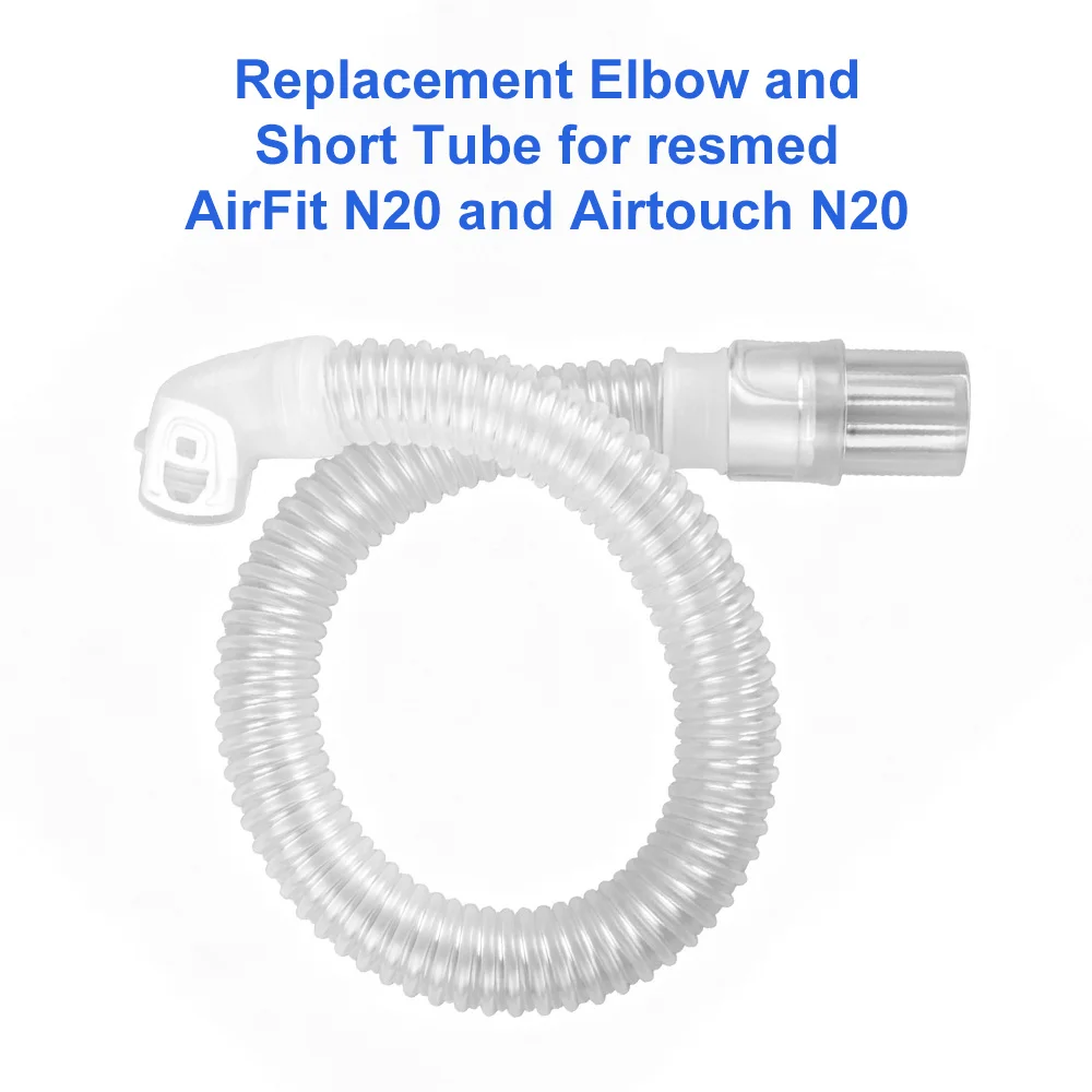 1/2PCS Replacement Elbow And Short Tube Hose Supplies for Airfit N20 and Airtouch N20, Reduce Noise No Leakage for CPAP Users