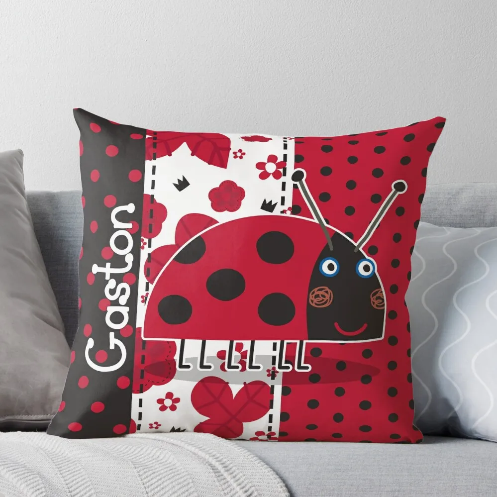 

Gaston the Ladybird Throw Pillow Cushions Home Decor pillows decor home