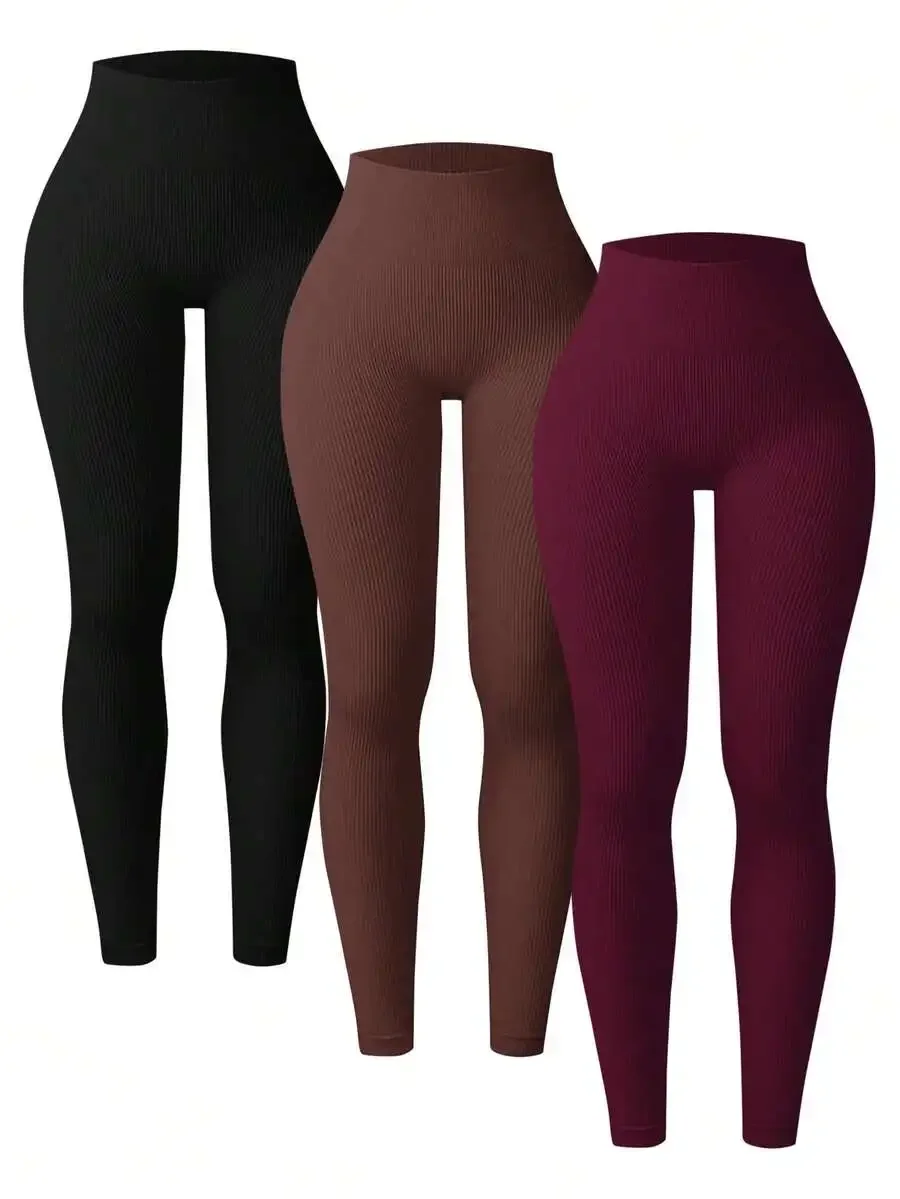 

Women Solid Color Minimalist Casual Leggings Yoga Pants