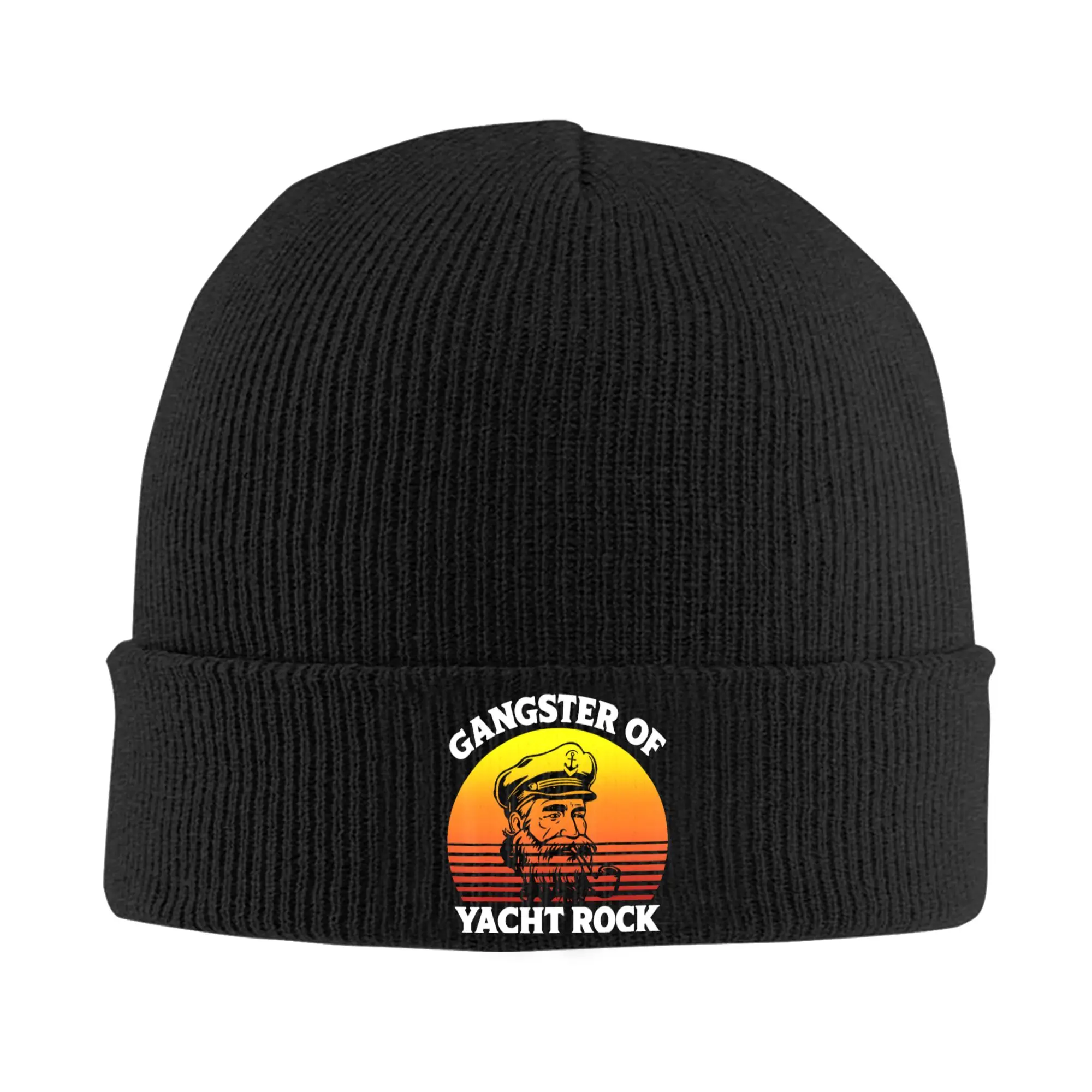 Gangster of Yacht Rock Funny Retro Yacht Rock Music Beanie Hats  Bonnet Hats Men Women Street Hippie Knitted Hat Elastic Caps
