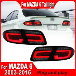 LED Tail Lights For Mazda 6 2003 2004 2005-2015 LED Car Tail Lamps Daytime Running Lights Dynamic Turn Signals Car Accessories