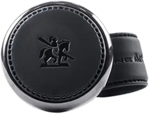 Leather Power Knob - Luxury Steering Wheel Spinner, High-Quality Black Handle for Vehicles