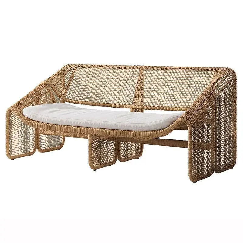 

Outdoor sofa rattan outdoor, leisure courtyard waterproof, balcony recliner model room, living room rattan chair furniture