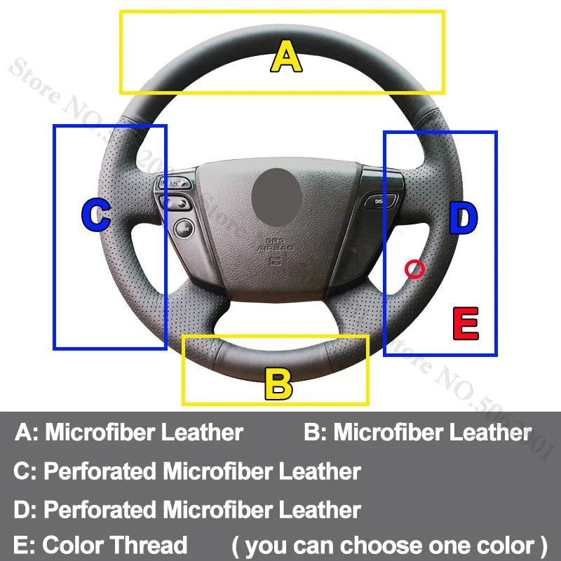 For Toyota Crown S200 2008 -2012 DIY Custom Microfiber Leather Hand-sewing Alip-resistant breathable Auto Interior Accessories
