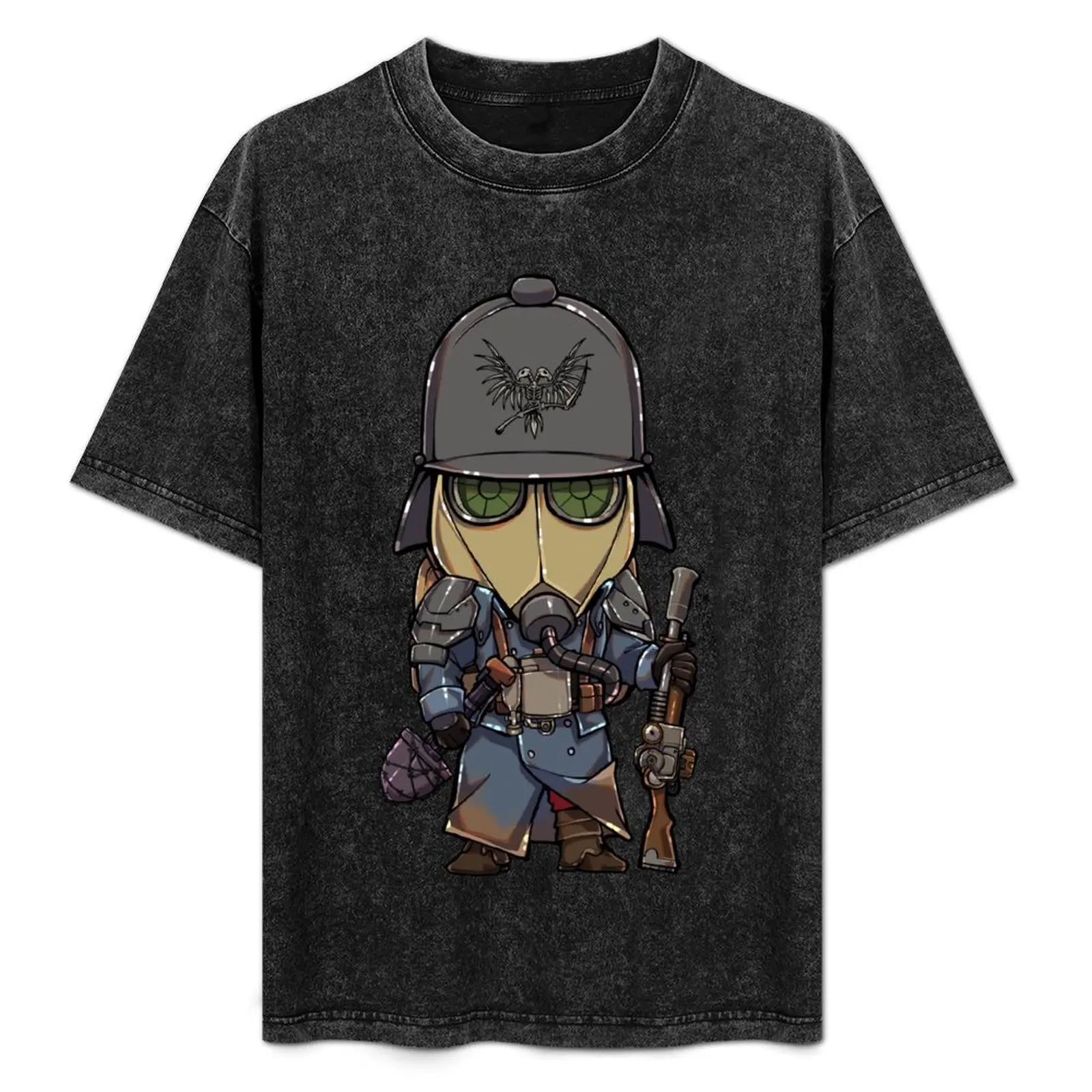 プロイセンの死兵隊-dkokをイメージしたガスマスクを着た兵士-tシャツ-クイックドライフィッシングtシャツ