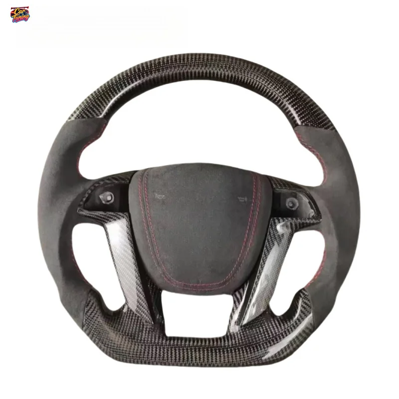 For  Honda Eighth Generation Accord Odyssey Crosstour Flat Bottomed Carbon Fiber Steering Wheel Modification and Upgrade