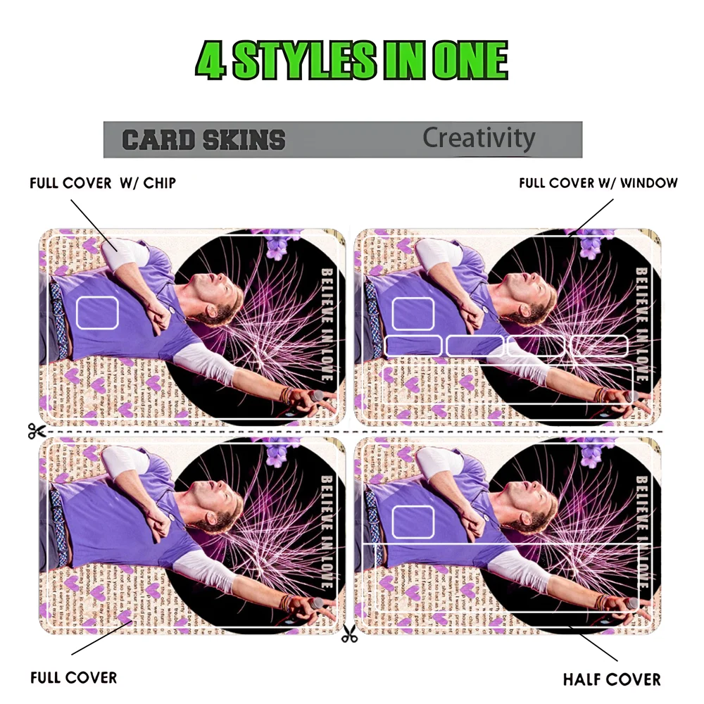 rock singer C-Chris M-Martin Stickers Credit Visa Debit Bank Charge Card Bus Metro Waterproof Sticker Decal Decoration