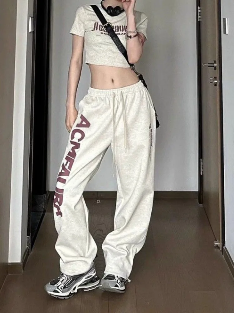 HOUZHOU Y2k Vintage Baggy Joggers Sweatpants Woman Harajuku Korean Style Oversize Sports Pants Streetwear Gyaru Hip Hop Trousers