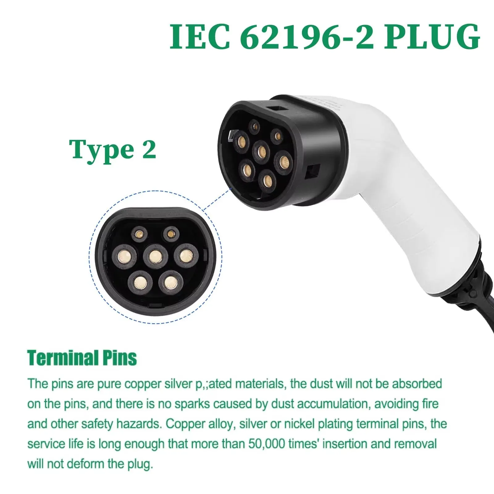 16A/32A 11kW Type to Type2 EV Charging Charging Cable IEC 62196-2 Charger For Electric Vehicles PHEV Car In Public Station