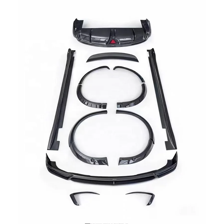 High Quality Bodykit for-Tesla Model X 2024+ Dry Carbon Fiber Front Lip Side Skirt Wheel Arch Rear Diffuser Spoiler Body Kit