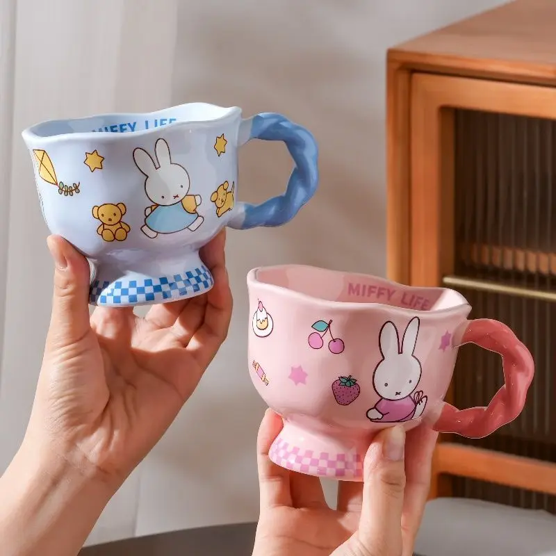 

​​Miffy Kawaii Ceramic Cup Premium Adorable Bunny Breakfast & Office Mug Large Capacity High Aesthetic for Cute Birthday Gift