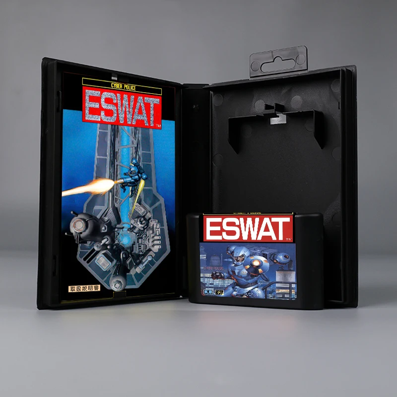 

ESWAT City Under Siege JAP cover 16bit MD game card with box with manual for Sega Genesis Megadrive console