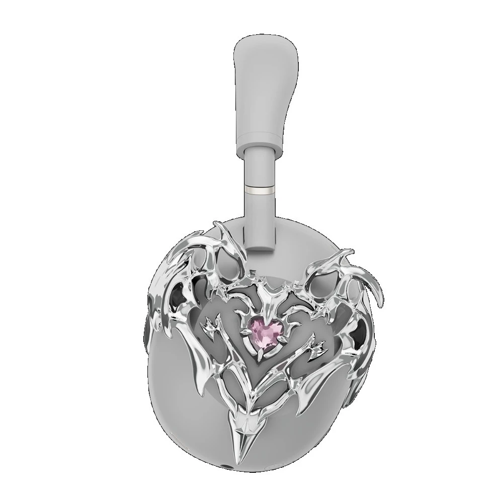 

【New】for Sony XM6 Case Headphone Cover Y2K Silver Love for SONY WH-1000 XM6 Earphone Case Resin Headset Decoration Accessory