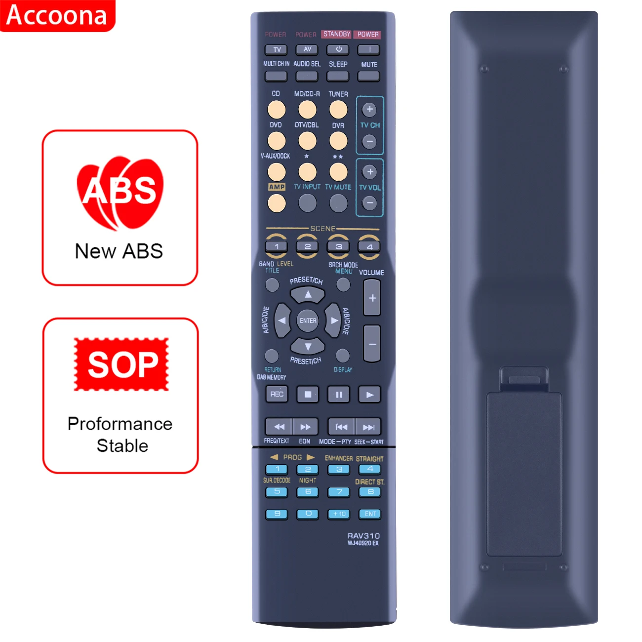 RAV310 WJ40920 EX Remote Control Fit For Yamaha AV receiver Rx-V563 Htr-6140Yht280 Yht-391 Wj40940 Ex  Rx-V19